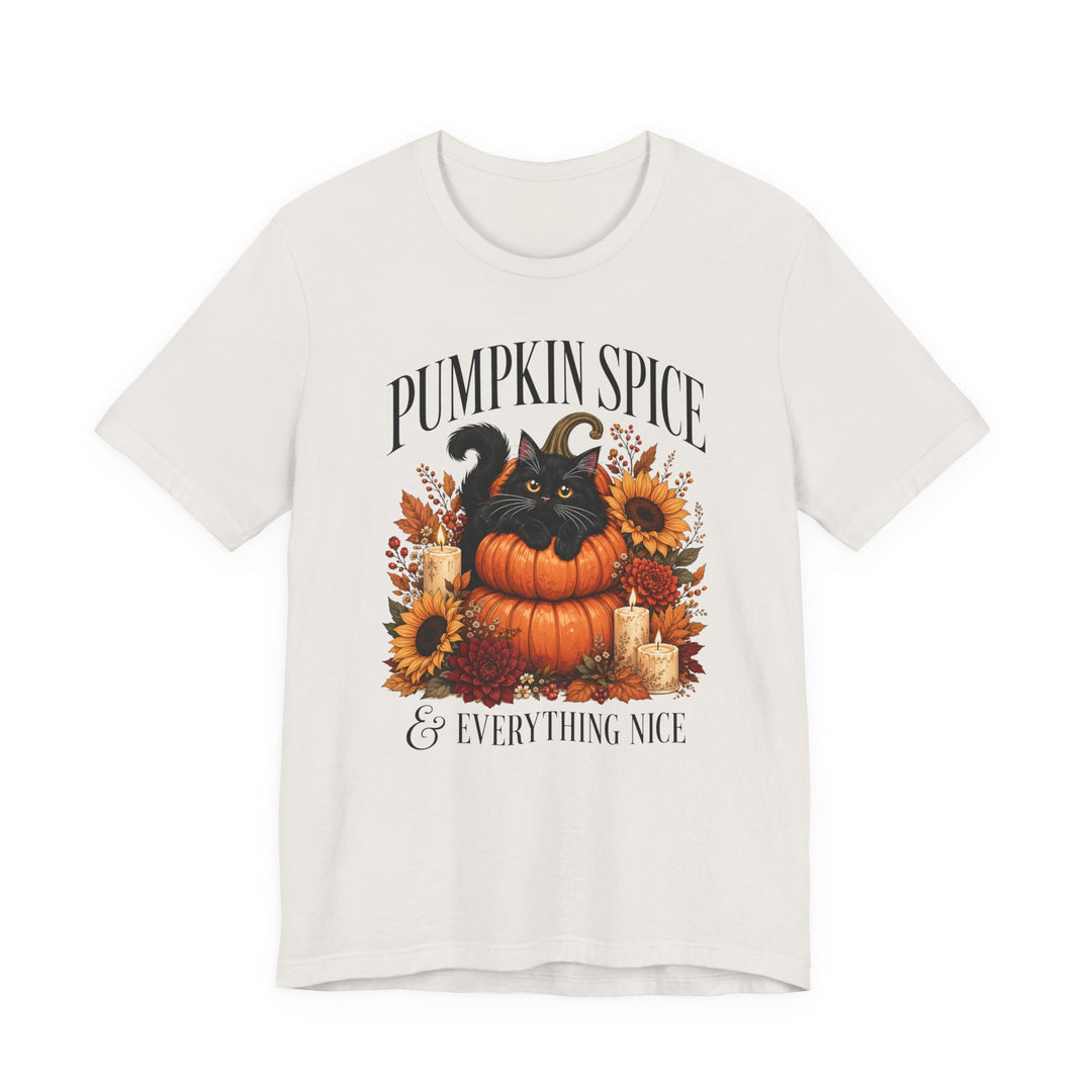 Pumpkin Spice &amp; Everything Nice Foral Cat Women&