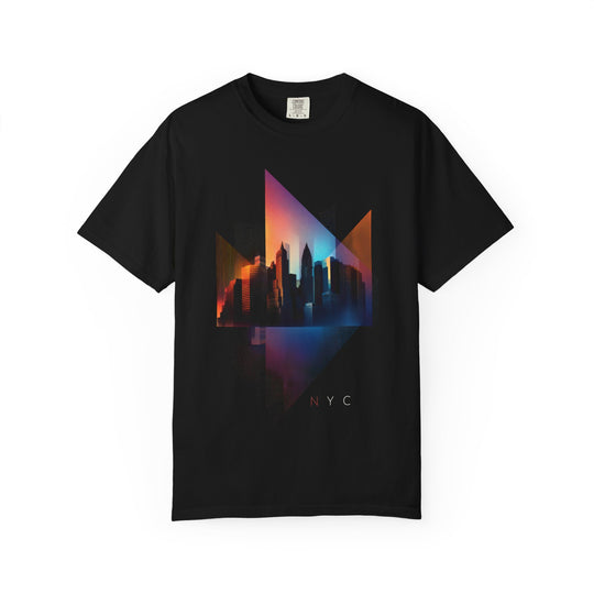 NYC  Geometric New York City Skyline Mens WUNDERLAND VibesShort Sleeve Tee