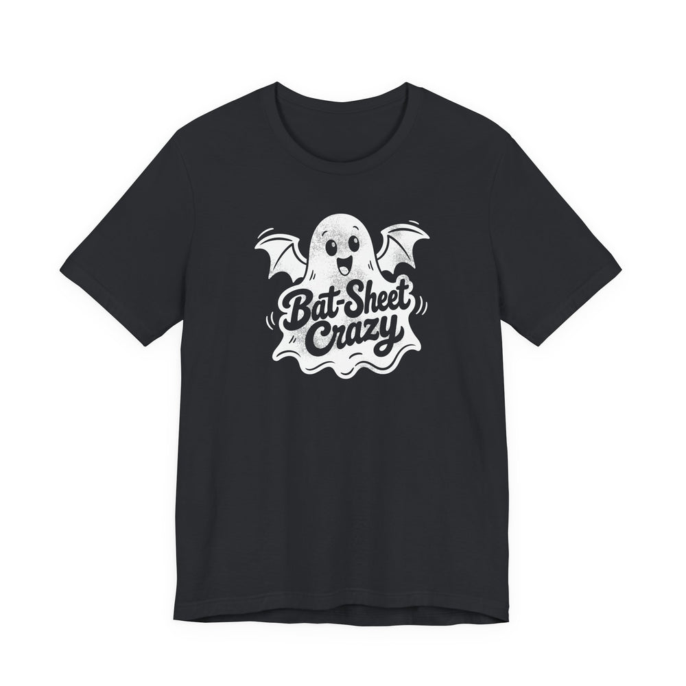 Bat-Sheet Crazy Ghost Women's Halloween Classic Fit Tee