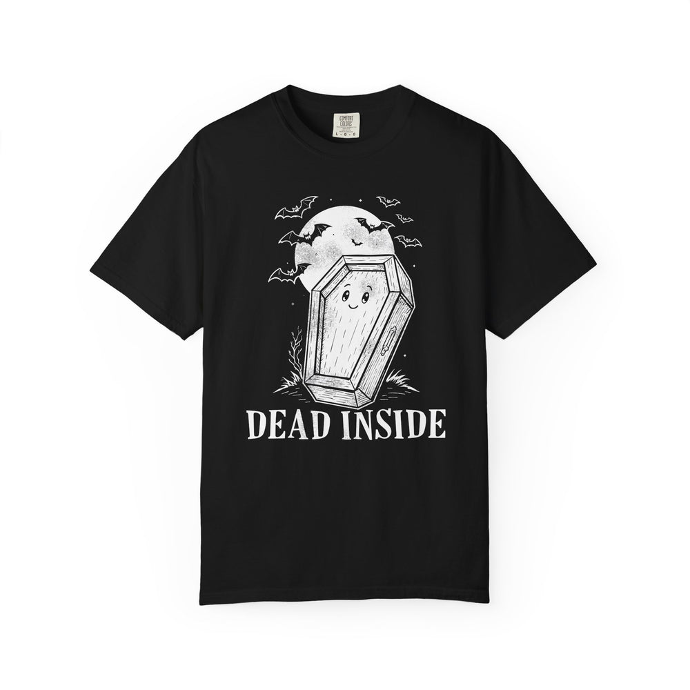Dead Inside Coffin Womens WUNDERLAND Backyard Dept Halloween Booteek Short Sleeve Tee