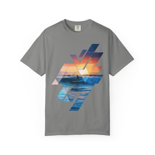 Geo Surfer Sunset Mens AQUA VIDA Short Sleeve Tee