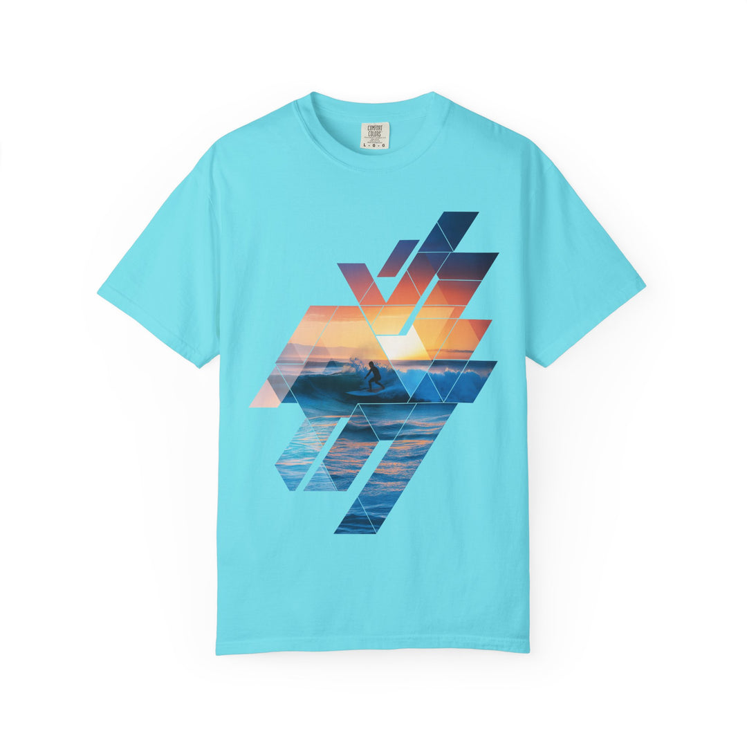 Geo Surfer Sunset Mens AQUA VIDA Short Sleeve Tee