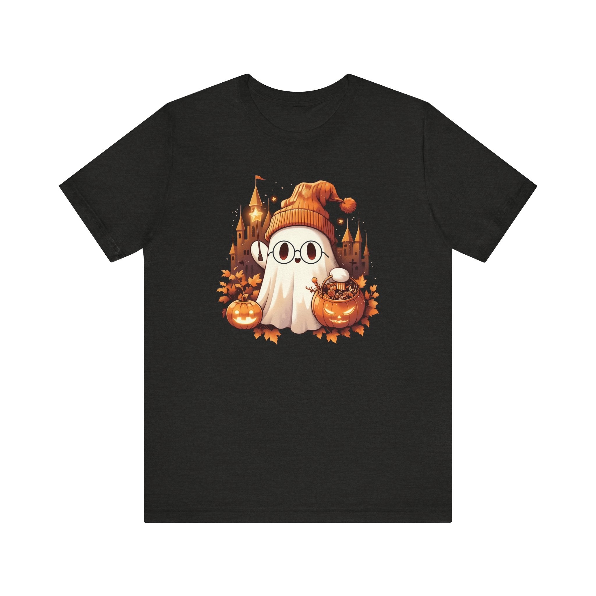 Magic Castle Ghost Womens Halloween Booteek Jersey Short Sleeve Tee