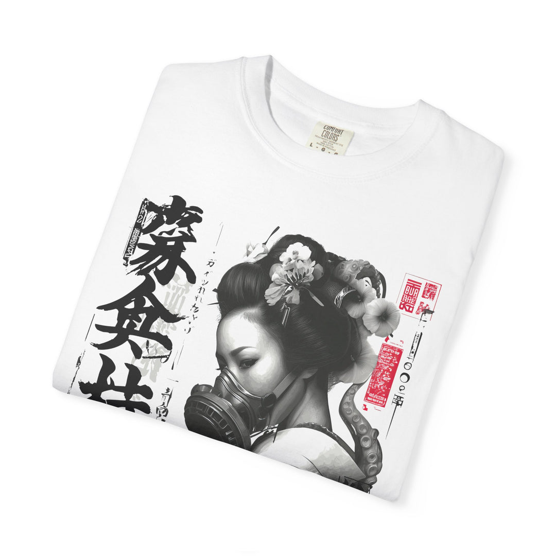 Geisha Gasmask Cyberpunk Japanese Mens Atomyk Short Sleeve Tee