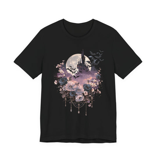 Moonlit Haunted Castle &amp; Bats Floral Women&