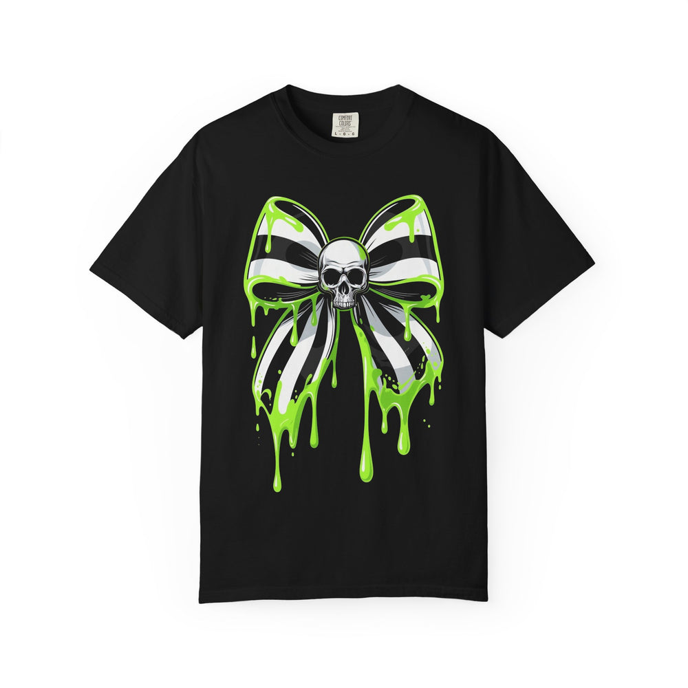 Skull Spooky Bow Womens WUNDERLAND Backyard Dept Halloween Booteek Short Sleeve Tee