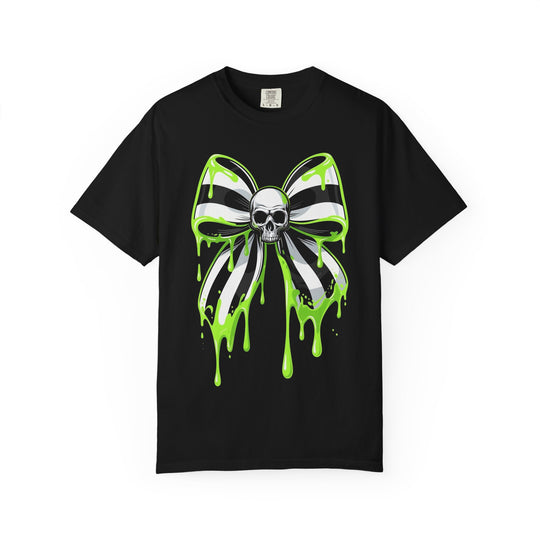 Skull Spooky Bow Womens WUNDERLAND Backyard Dept Halloween Booteek Short Sleeve Tee