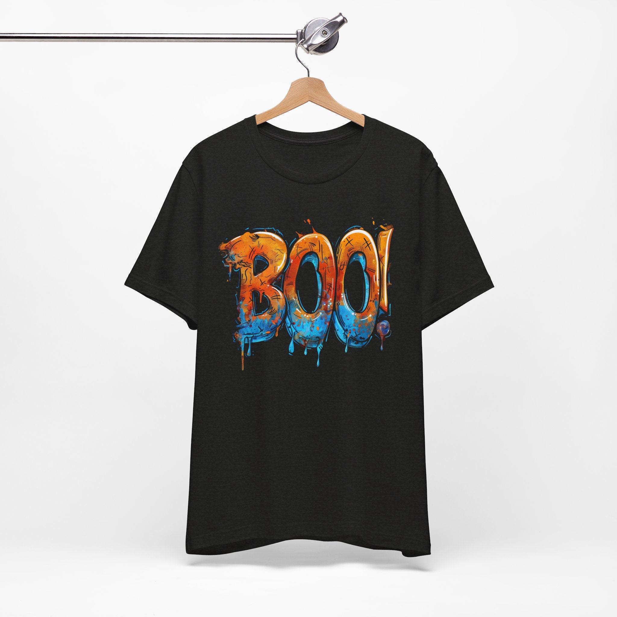 Boo! Graffiti Mens Halloween Booteek Jersey Short Sleeve Tee