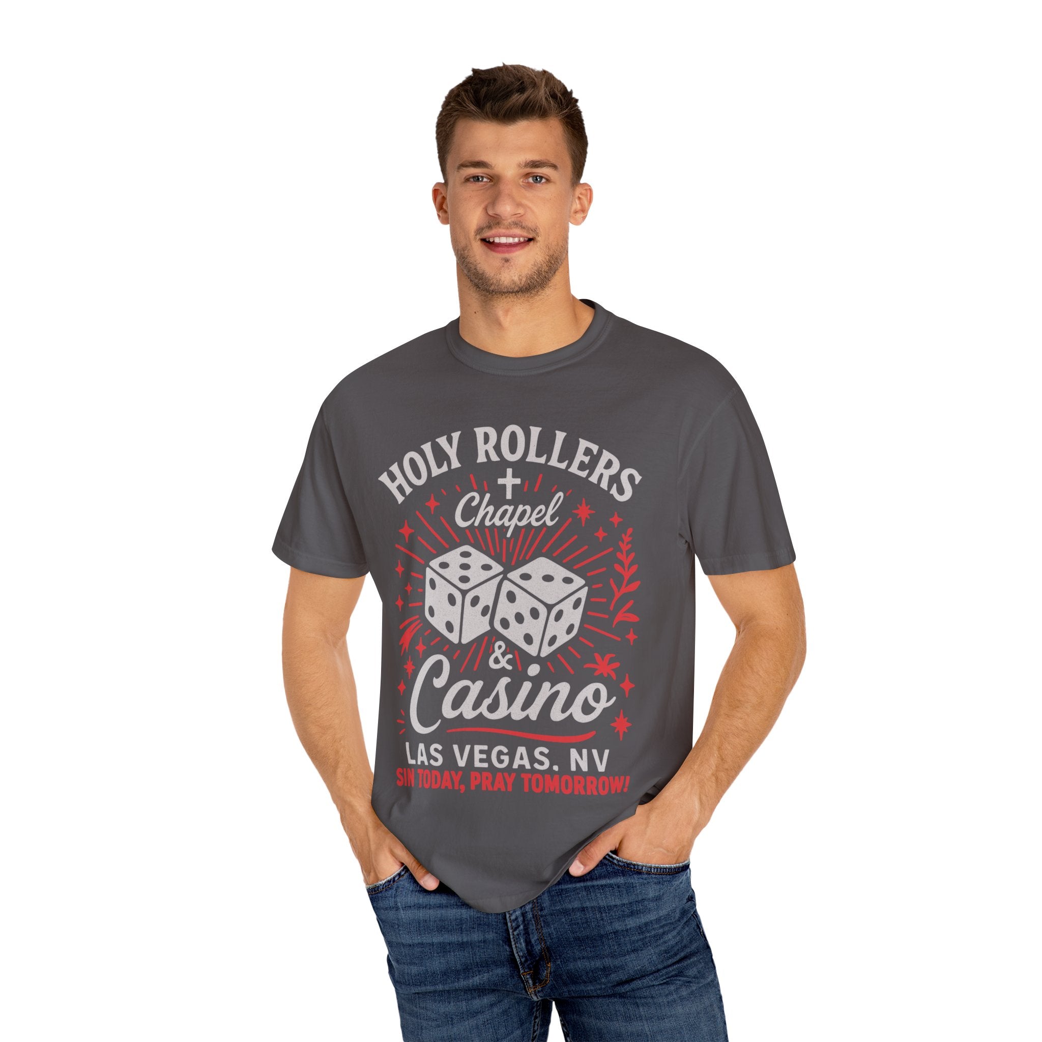 HOLY ROLLERS CASINO Mens WUNDERLAND Short Sleeve Tee