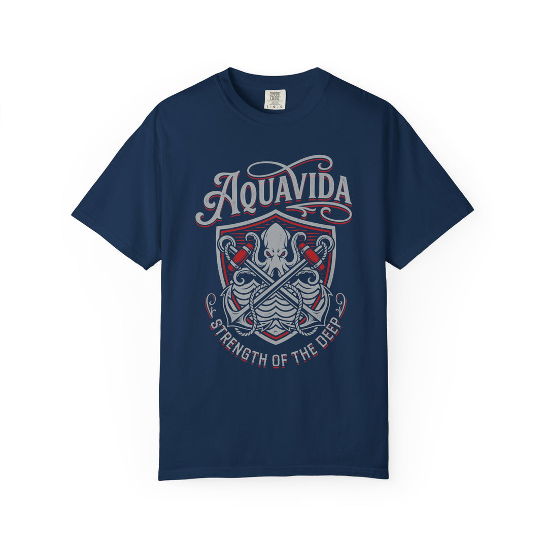 Kraken Crest Mens AQUA VIDA Short Sleeve Tee