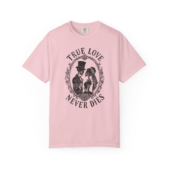 True Love Never Dies Skeleton Silhouettes Womens WUNDERLAND Halloween Booteek Short Sleeve Tee