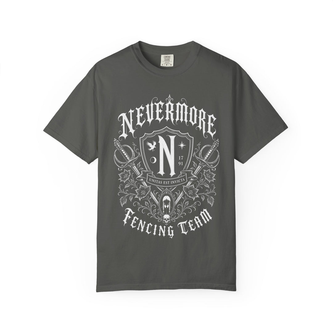 Nevermore Fencing Team Womens WUNDERLAND Halloween Booteek Short Sleeve Tee