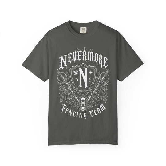 Nevermore Fencing Team Womens WUNDERLAND Halloween Booteek Short Sleeve Tee