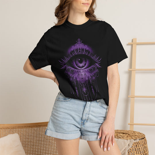 Jeweled Eye Womens WUNDERLAND Halloween Booteek Short Sleeve Tee