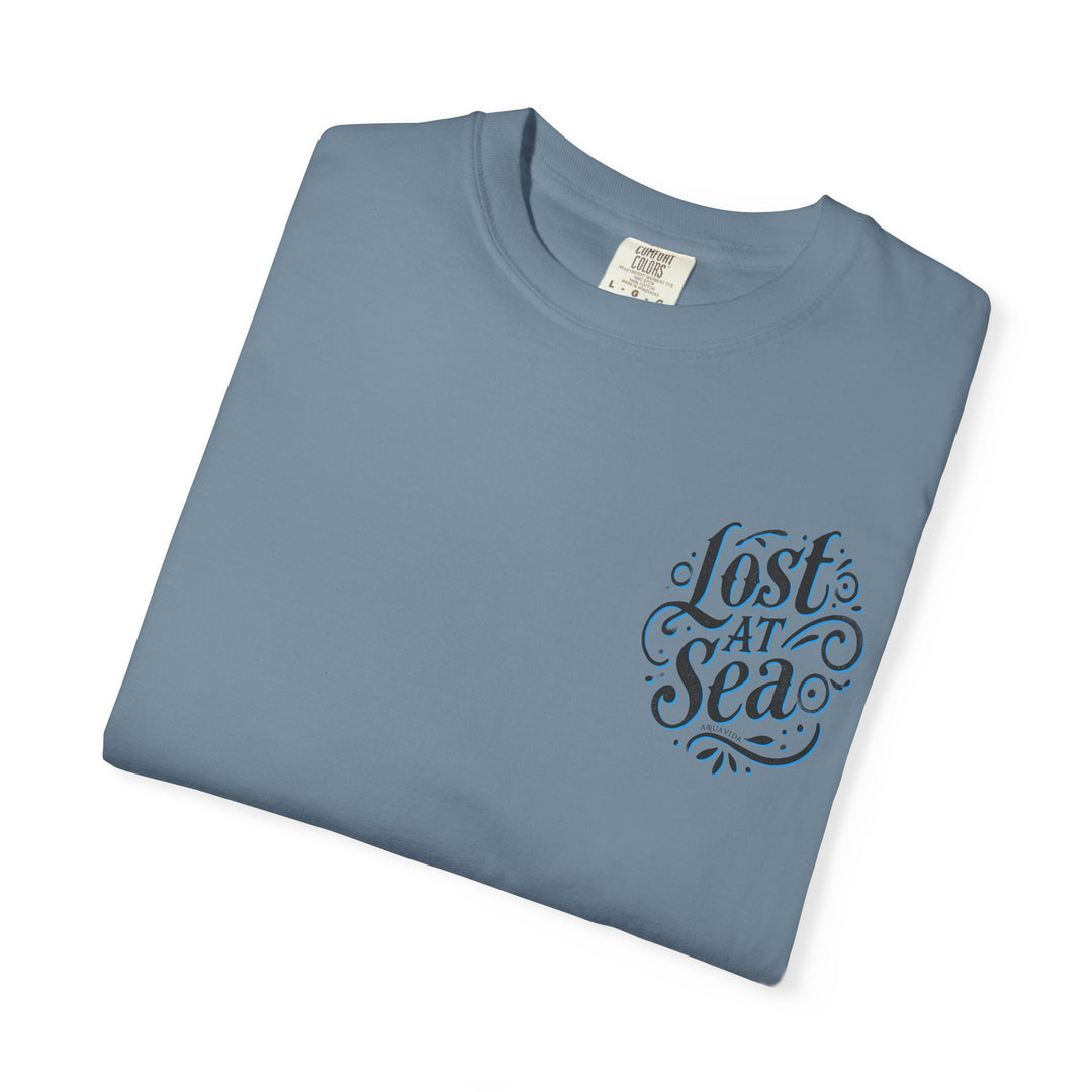 LOST AT SEA NAUTICAL COMPASS SKULLS Mens AQUA VIDA Short Sleeve Tee