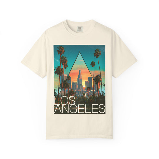 Los Angeles Geo Sunset Mens WUNDERLAND Vibes Short Sleeve Tee