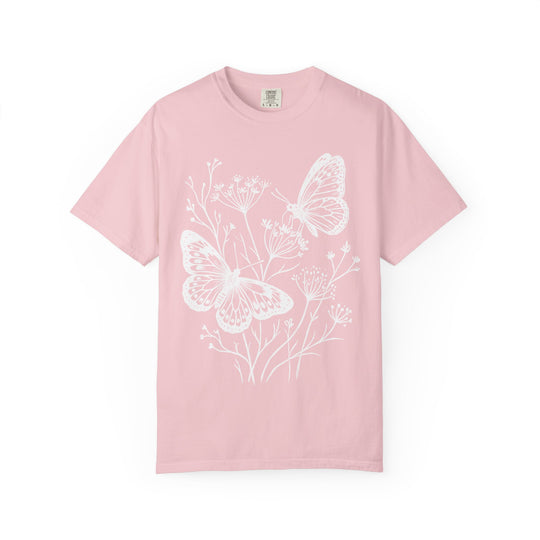 Boho Butterflies And Wildflowers Womens L'Atomique Relaxed Fit Comfort Colors Graphic Tee