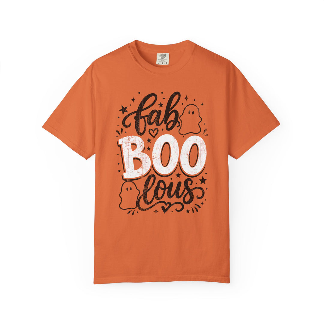 Fab BOOlous Ghosts Script Womens WUNDERLAND Halloween Booteek Short Sleeve Tee