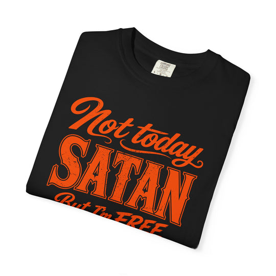 Not Today Satan Womens WUNDERLAND Halloween Booteek Short Sleeve Tee
