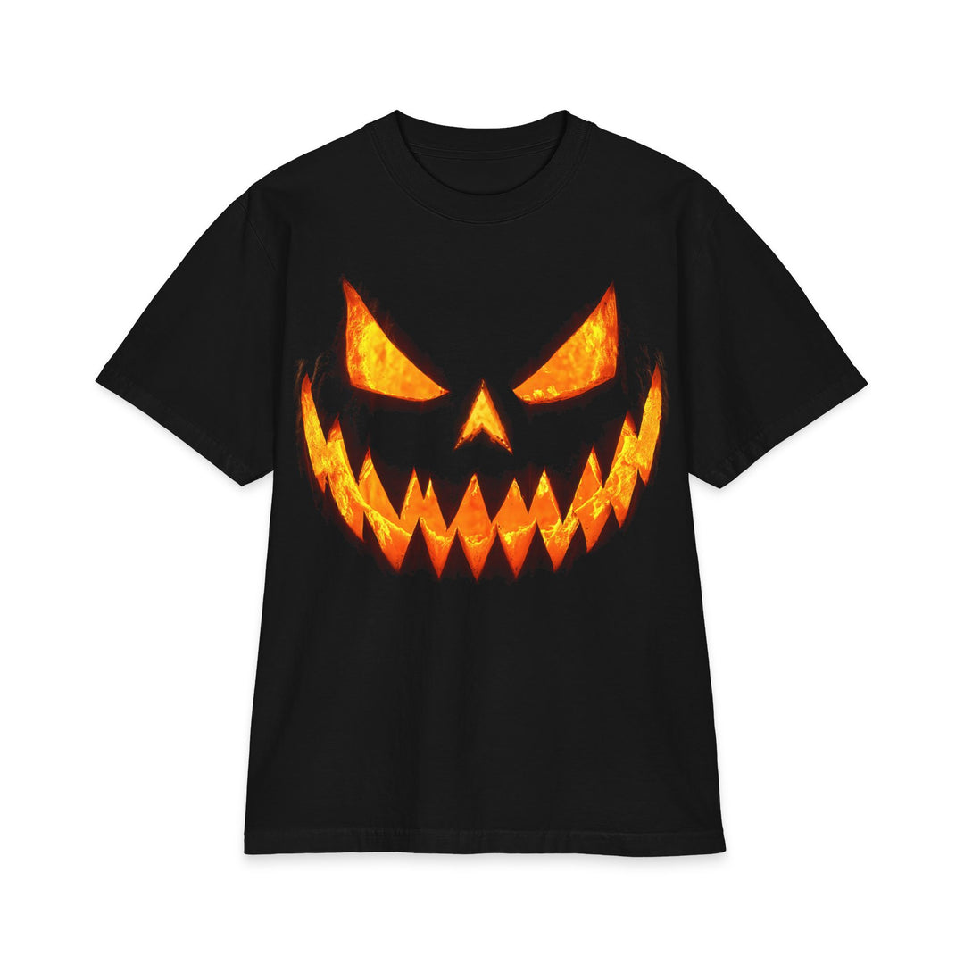 Jack-O-Lantern Smile Heavyweight Boxy Fit Halloween Tee