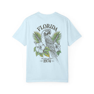 Florida Parrot T-Shirt Tropical Island Supply 1974 Mens AQUAVIDA Short Sleeve Tee