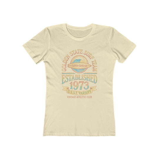 Golden State Surf Team Womens L'Atomique Graphic Boyfriend Short Sleeve tee