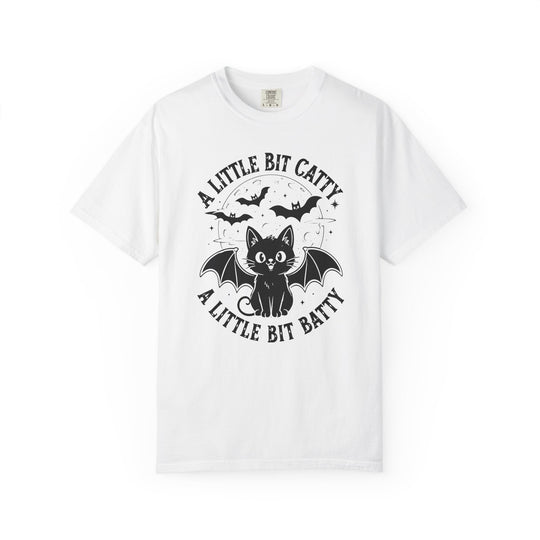 A Little Bit Batty A Little Bit Catty Womens WUNDERLAND Halloween Booteek Short Sleeve Tee