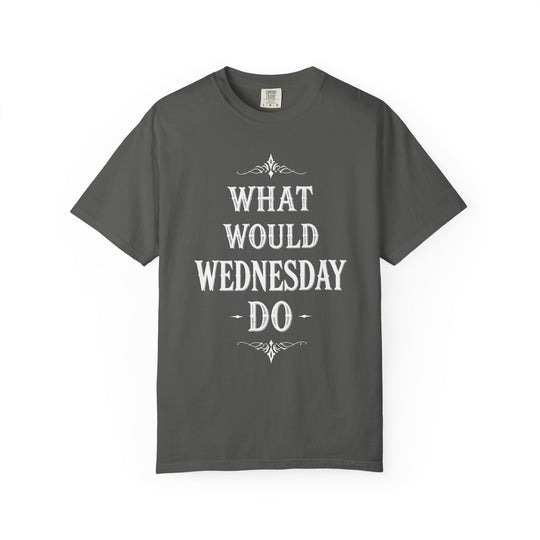 What Would Wednesday Do Womens WUNDERLAND Backyard Dept Halloween Booteek Short Sleeve Tee