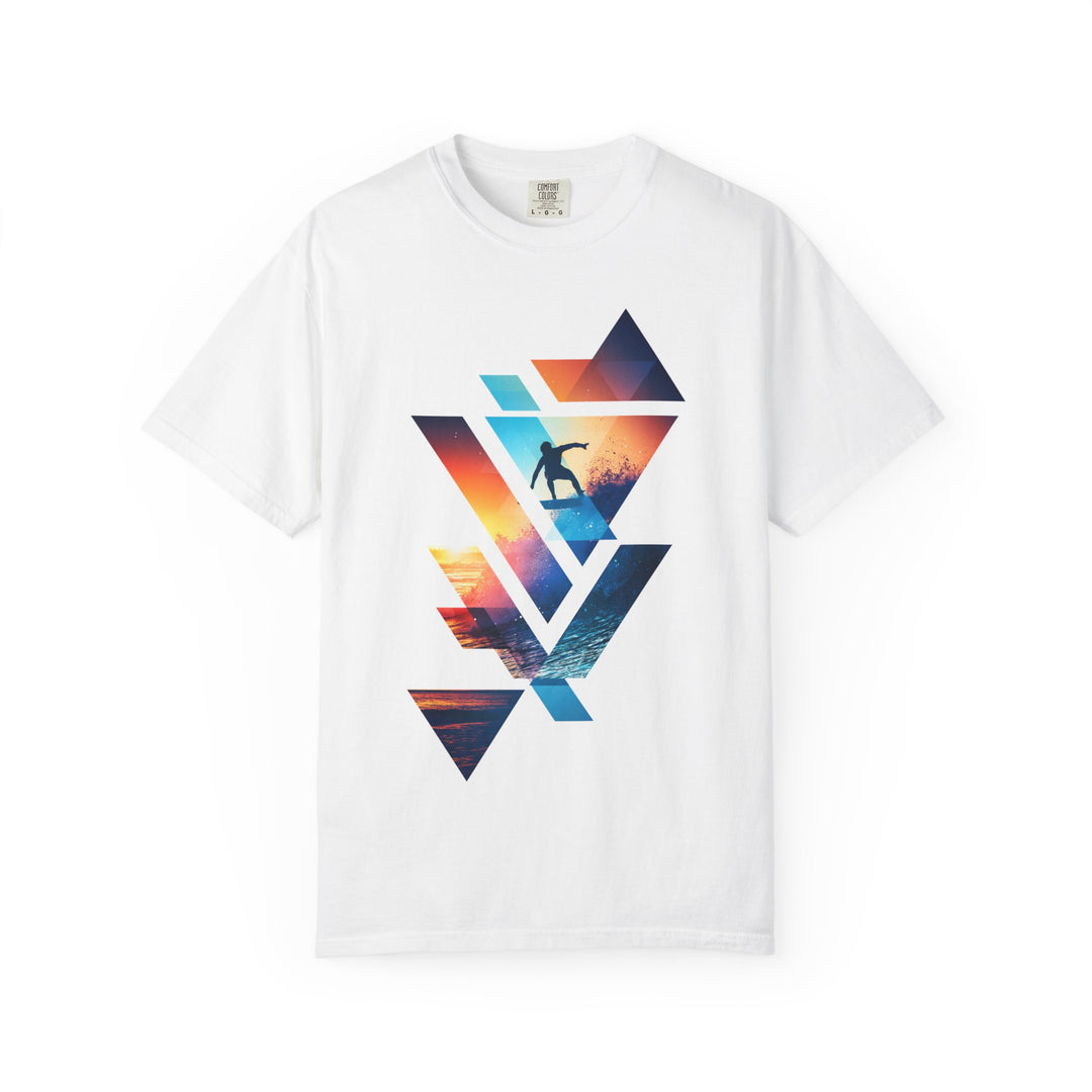 Geometric Surf Sunset Mens AQUAVIDA Short Sleeve Tee