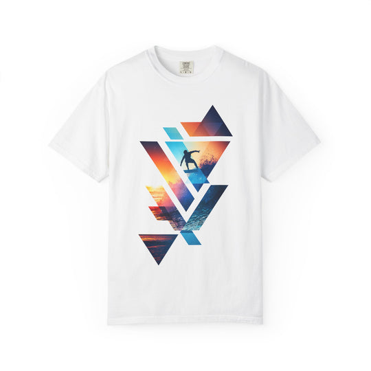 Geometric Surf Sunset Mens AQUAVIDA Short Sleeve Tee