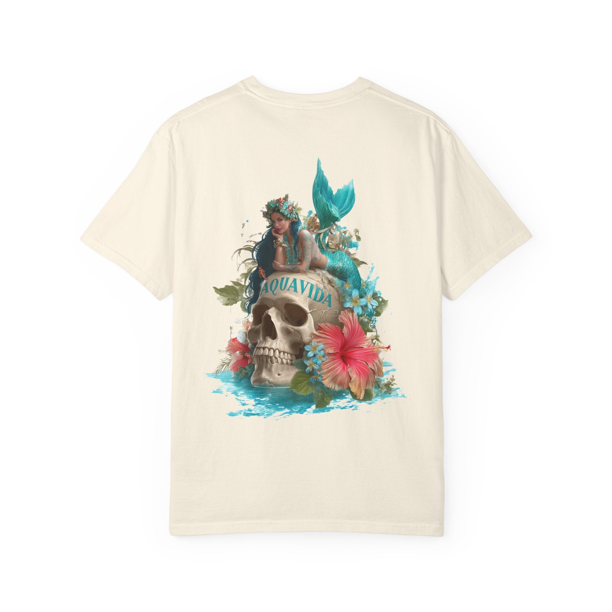 MERMAID SKULL Mens AQUA VIDA Short Sleeve Tee