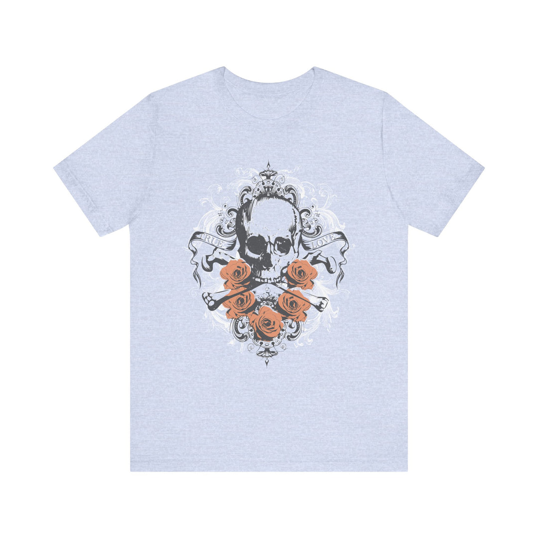 True Love Skull & Roses Vintage Womens L'Atomique Relaxed Graphic Short Sleeve Tee