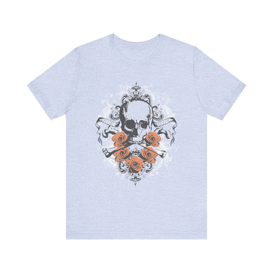 True Love Skull & Roses Vintage Womens L'Atomique Relaxed Graphic Short Sleeve Tee