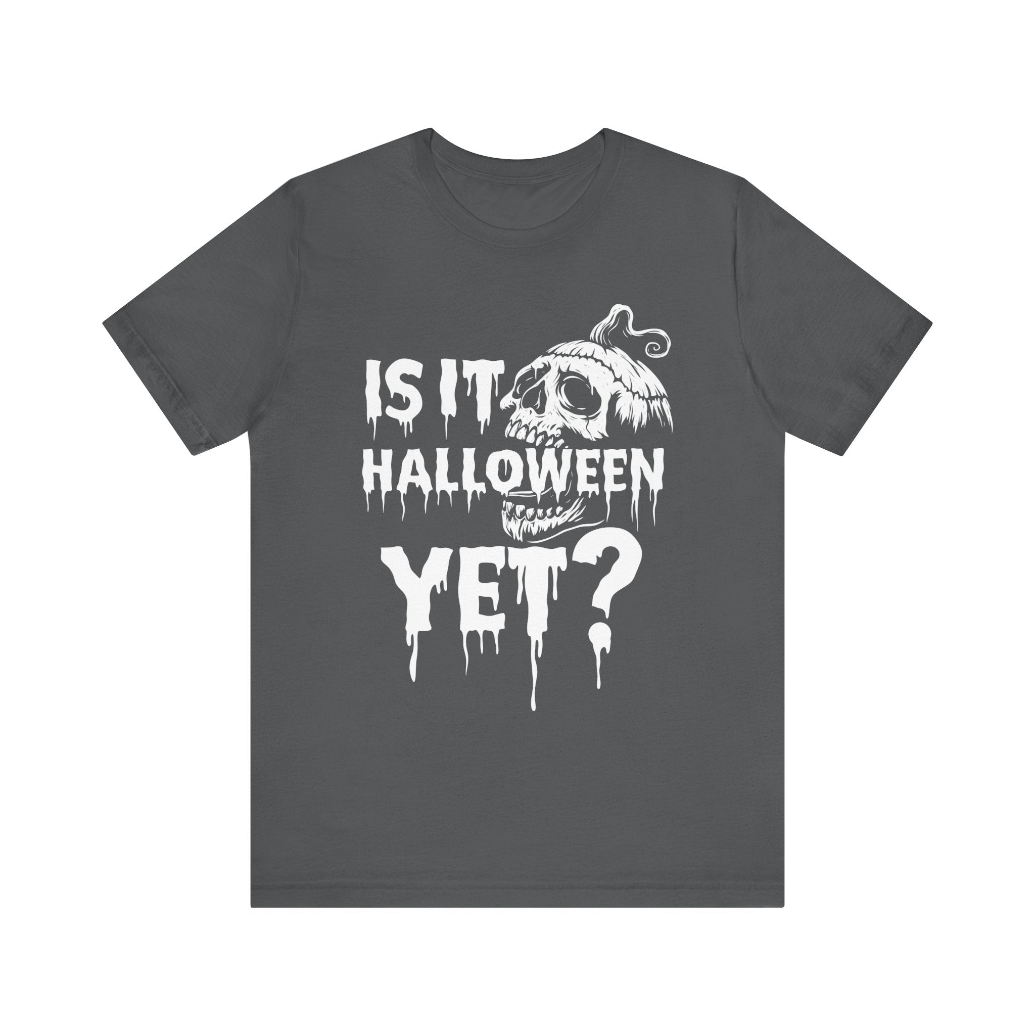 Is It Halloween Yet Pumpkin Skull Mens Halloween Booteek Jersey Short Sleeve Tee