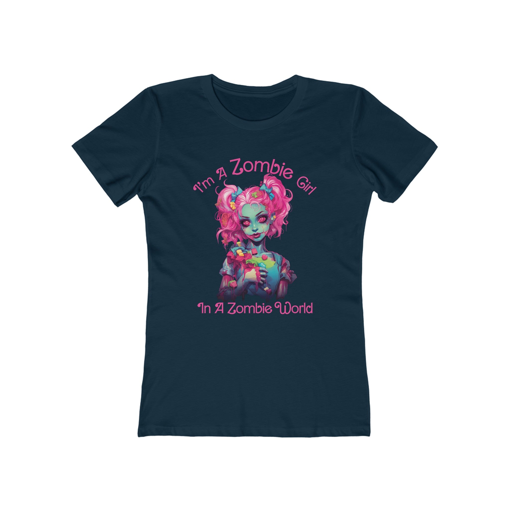 I'm A Zombie Girl Womens Halloween Graphic Tee