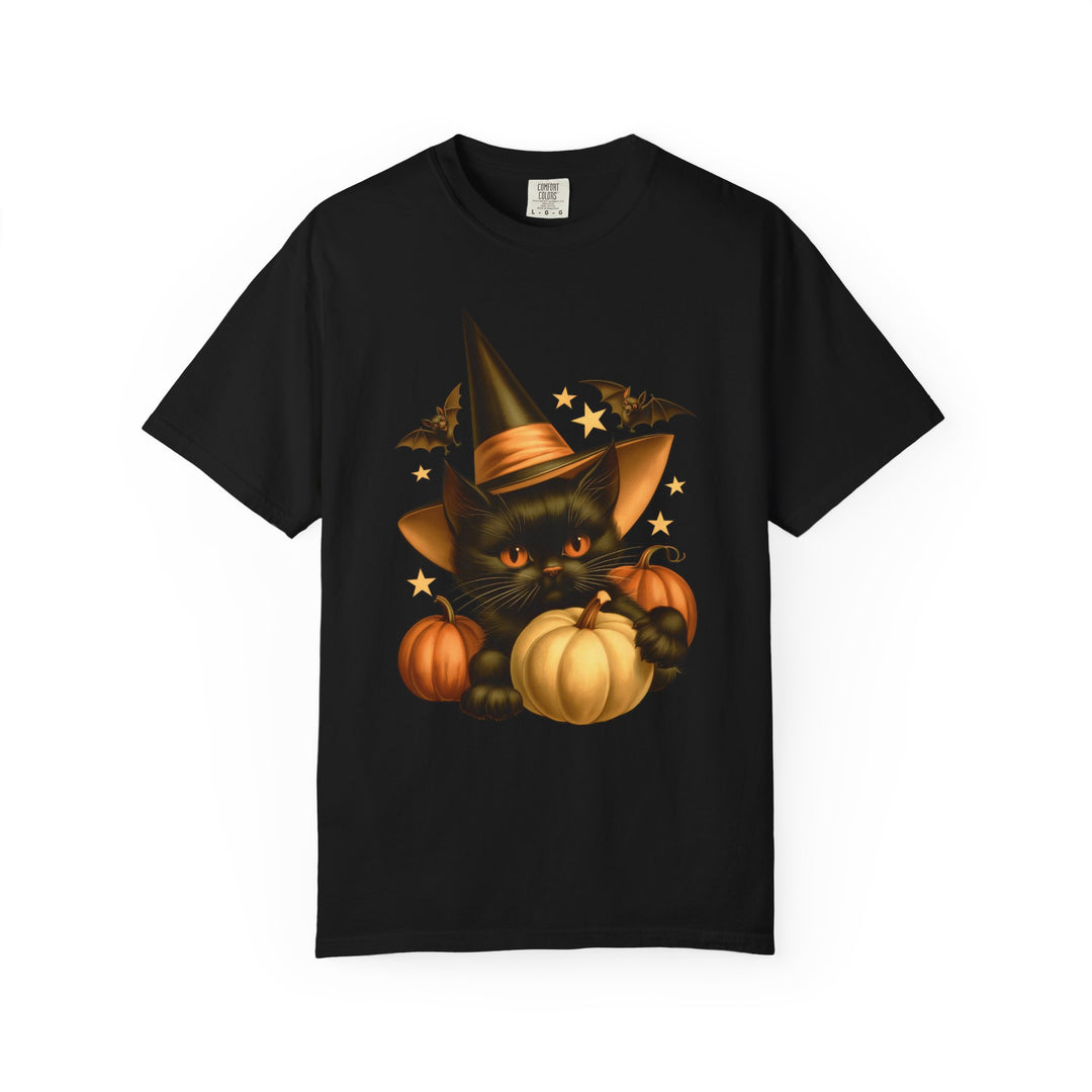 Witch Kitty Pumpkin Womens WUNDERLAND Halloween Booteek Short Sleeve Tee