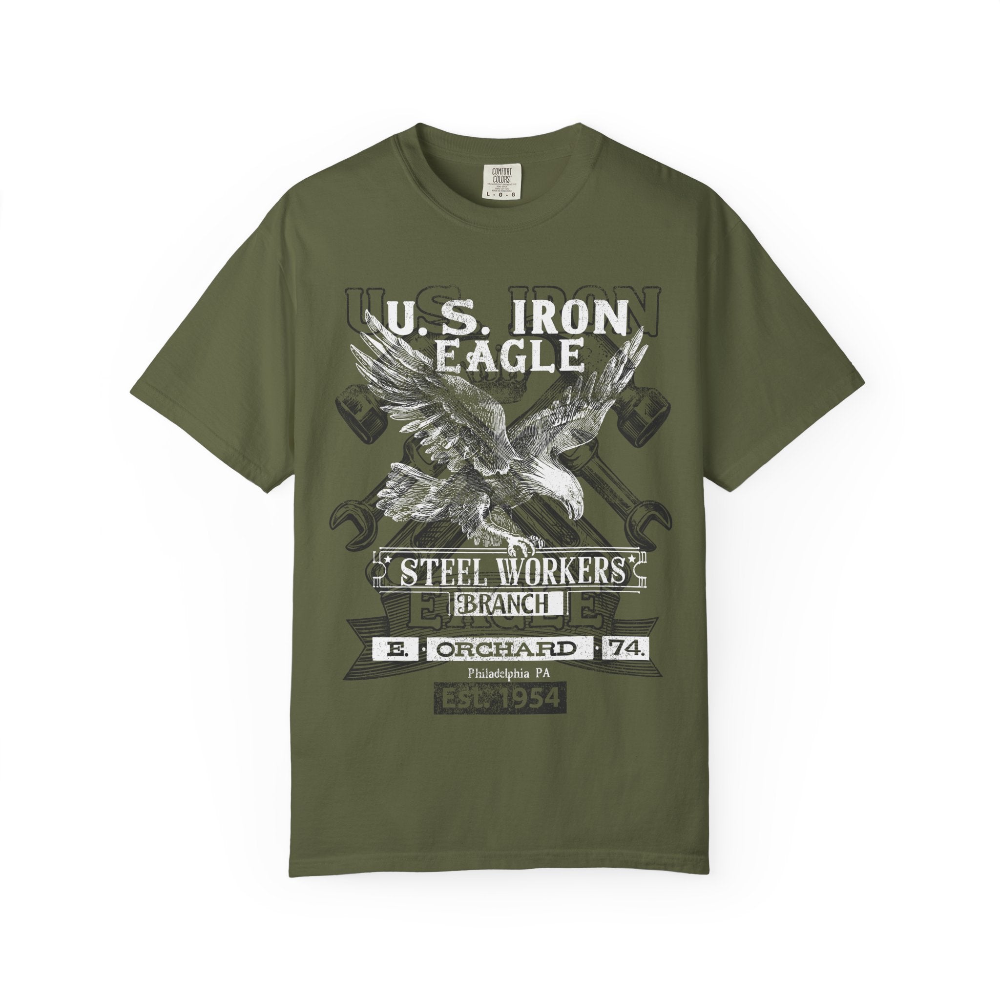 U.S. IRON EAGLE STEEL WORKERS Mens WUNDERLAND Short Sleeve Tee