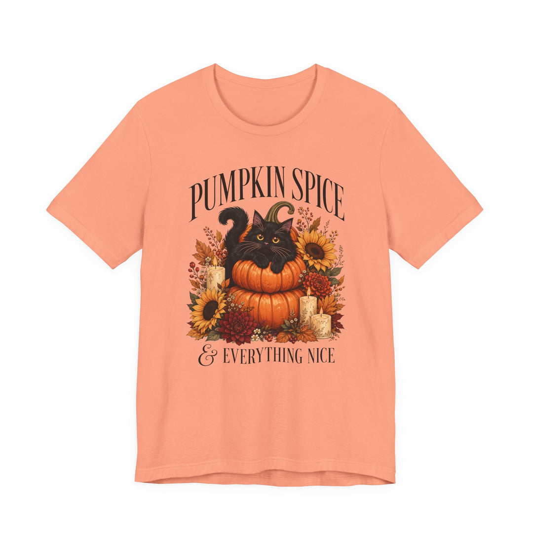 Pumpkin Spice &amp; Everything Nice Foral Cat Women&