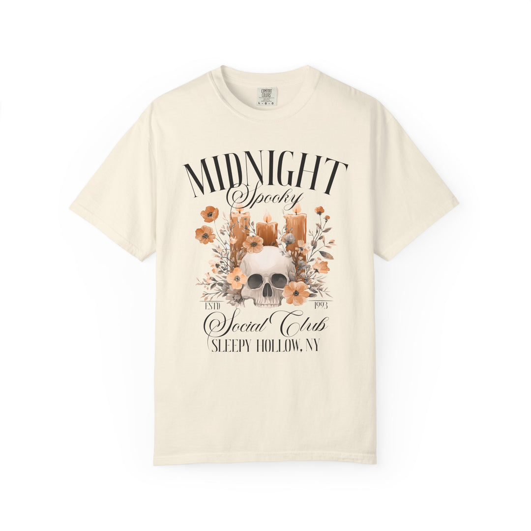 Midnight Spooky Social Club Womens WUNDERLAND Backyard Dept Halloween Booteek Short Sleeve Tee