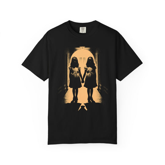 Come Play With Us Horror Twins Mens WUNDERLAND Halloween Booteek Short Sleeve Tee
