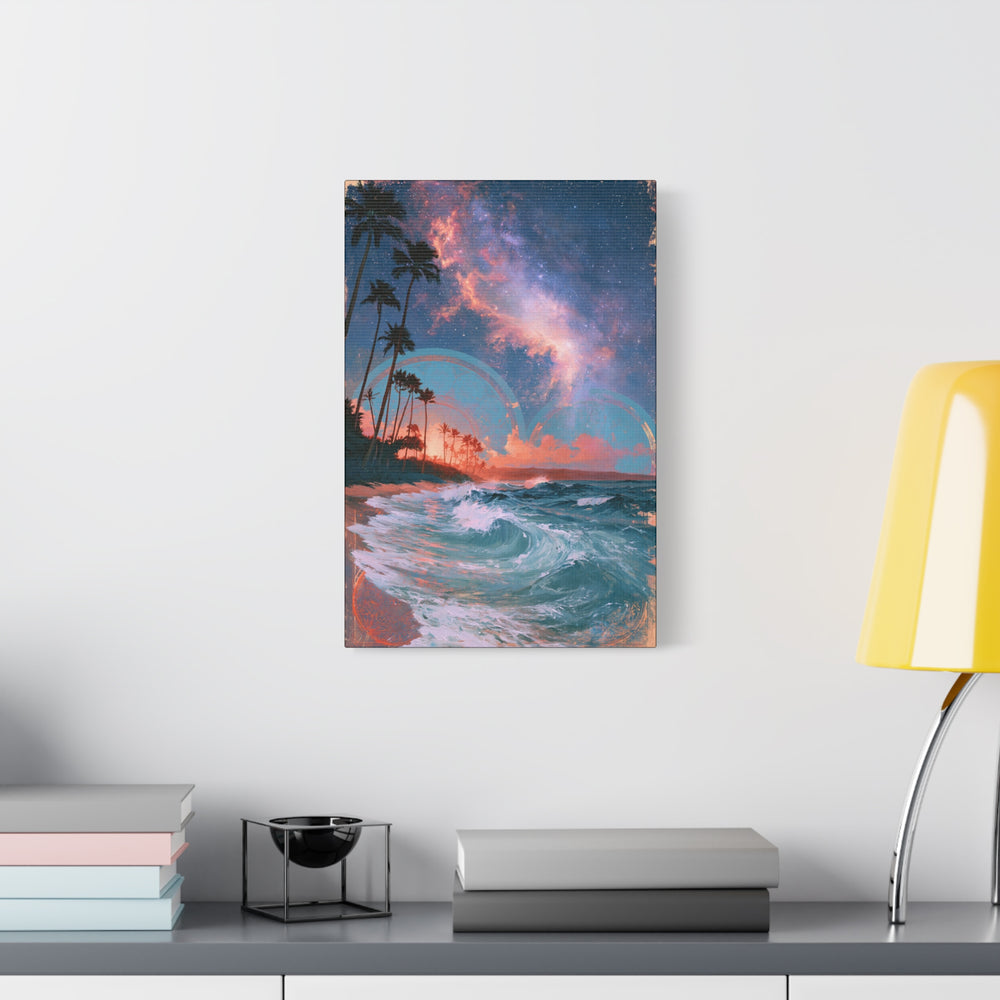 Tropical Wave — Surreal Sunset Beach Canvas Wall Art