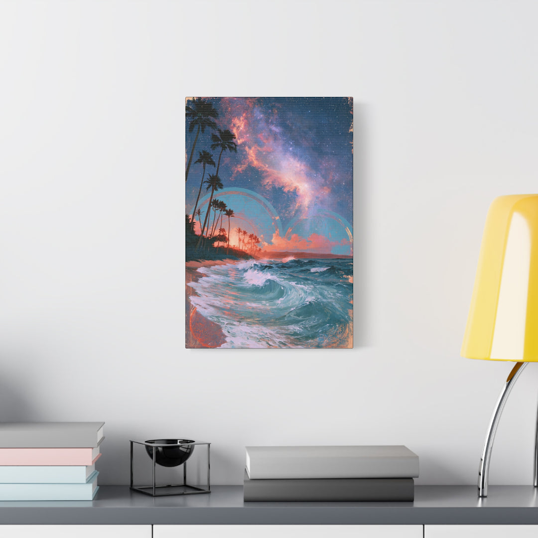 Tropical Wave — Surreal Sunset Beach Canvas Wall Art