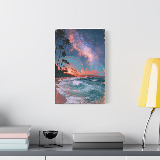 Tropical Wave — Surreal Sunset Beach Canvas Wall Art