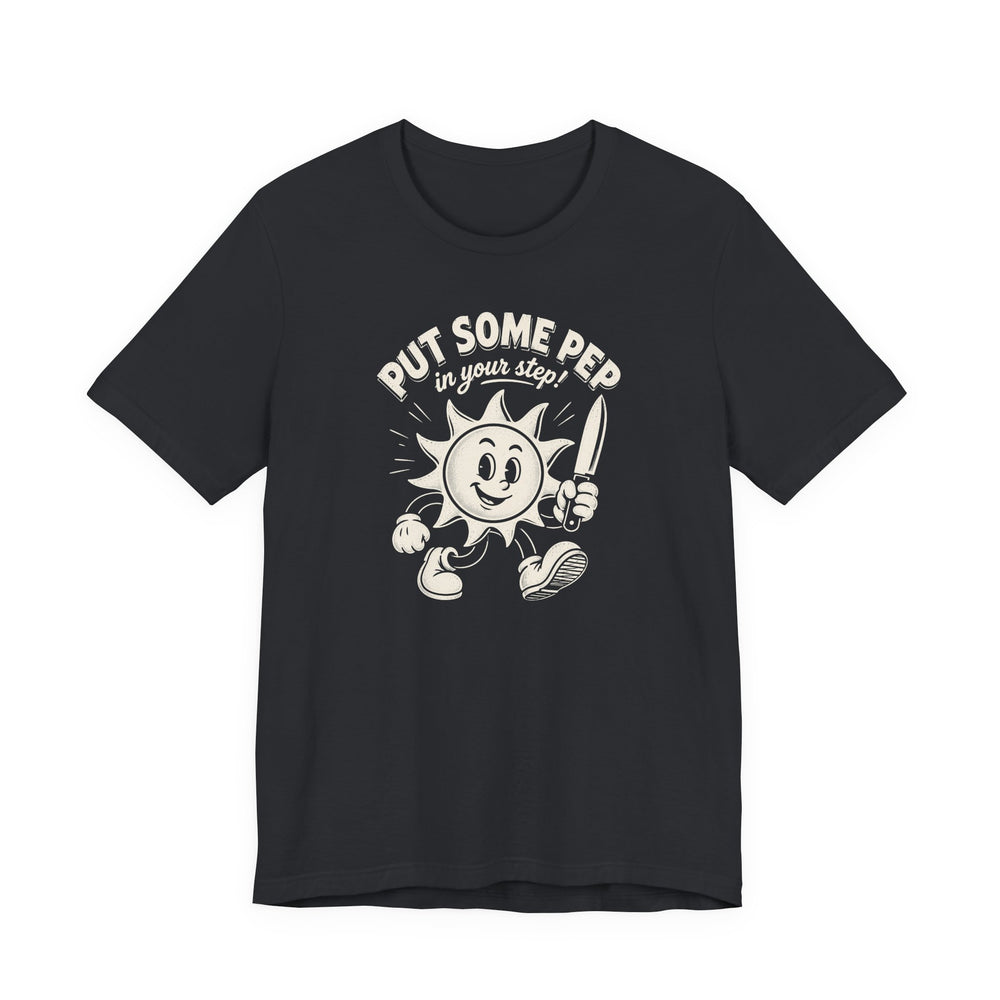 Put Some Pep In Your Step Retro Sun Men's Halloween Classic Fit Tee