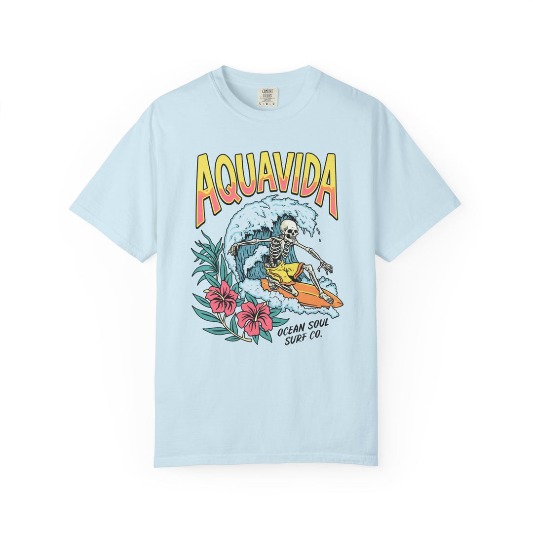 Skelly Ocean Soul Surf Co Mens AQUA VIDA Short Sleeve Tee