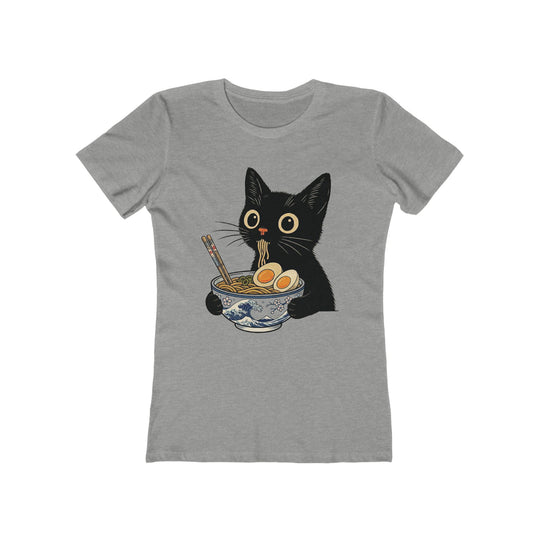 Ramen Nom Noms Kitty Womens L'Atomique Graphic Boyfriend Short Sleeve tee