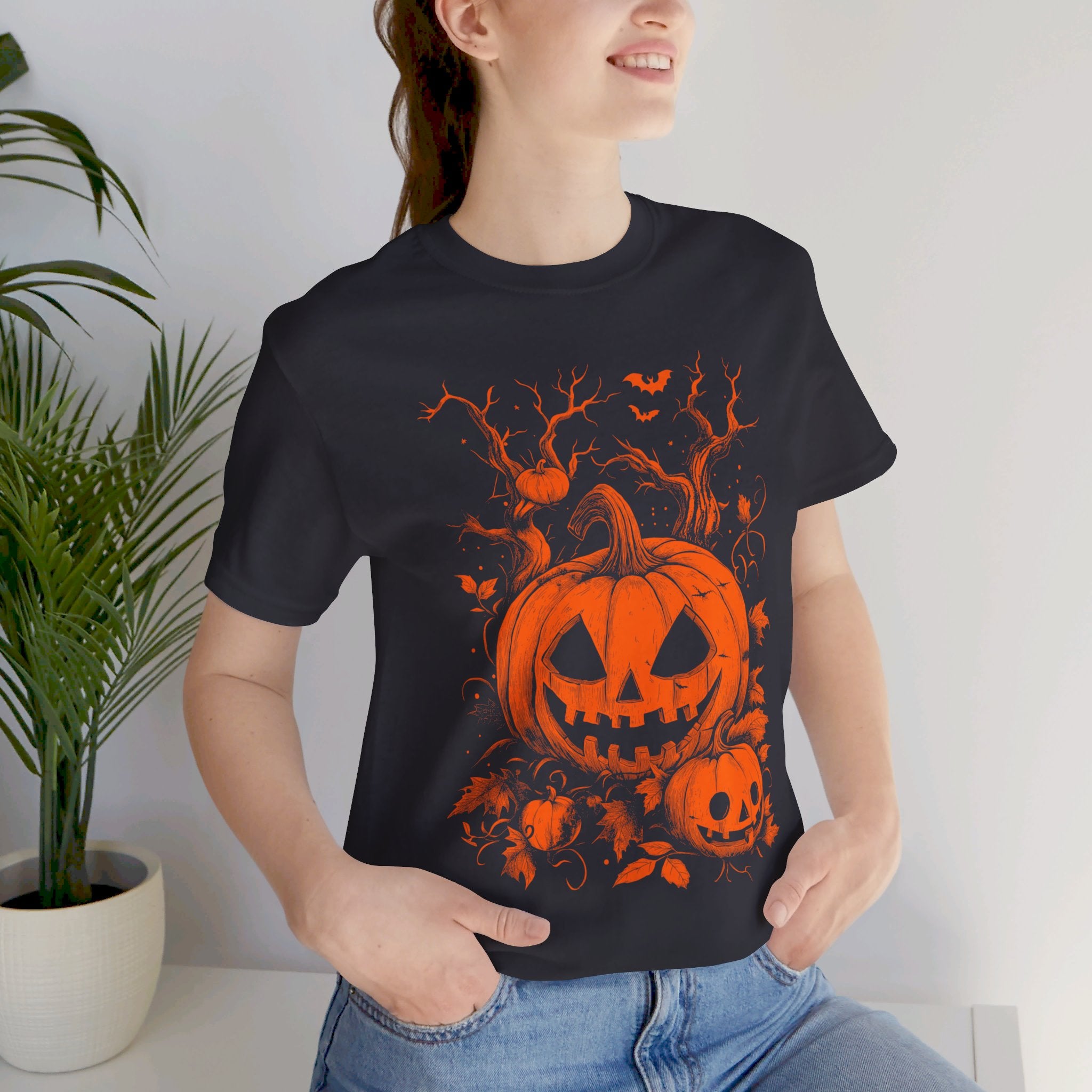 Pumpkin Patch Womens Halloween Booteek Jersey Short Sleeve Tee