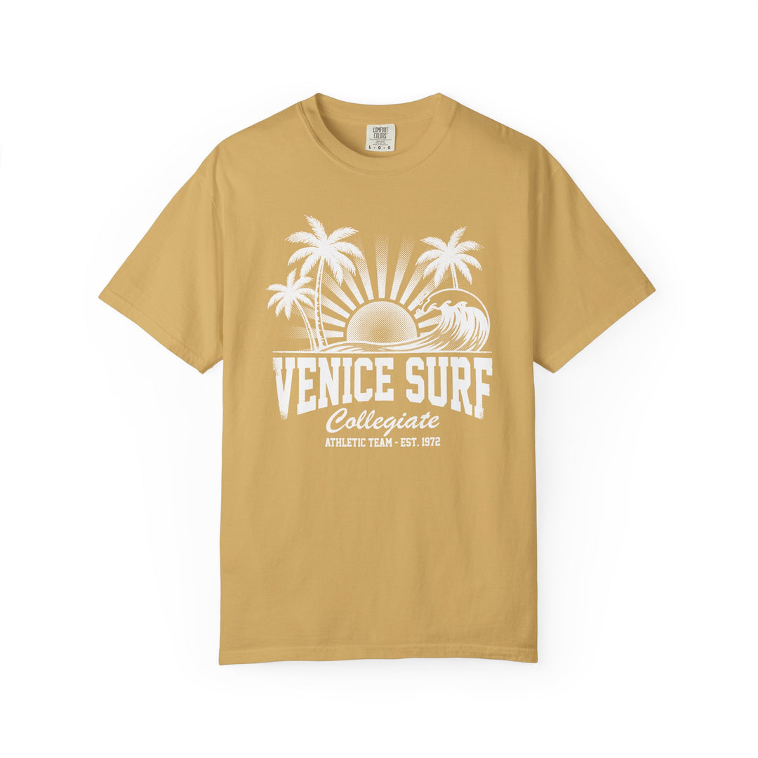 Venice Surf Sunset Beach Womens L'Atomique Relaxed Fit Comfort Colors Graphic Tee