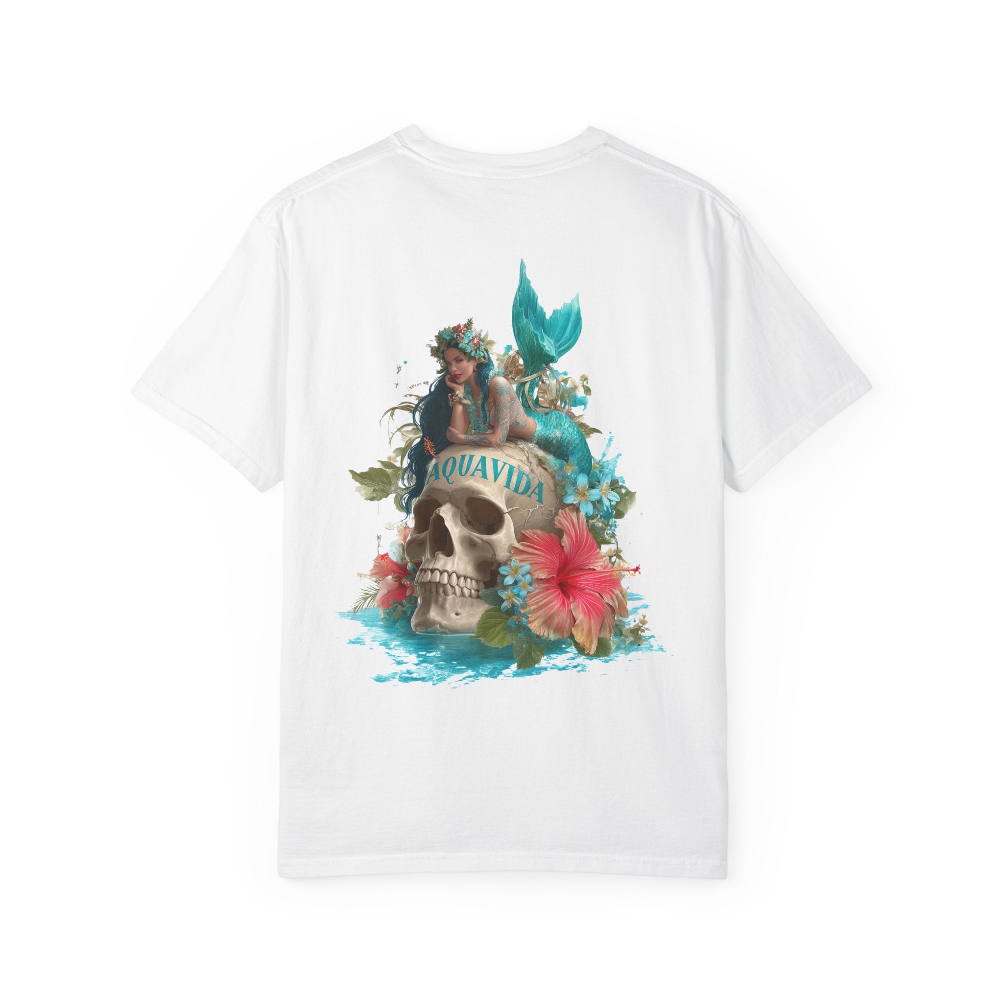 MERMAID SKULL Mens AQUA VIDA Short Sleeve Tee