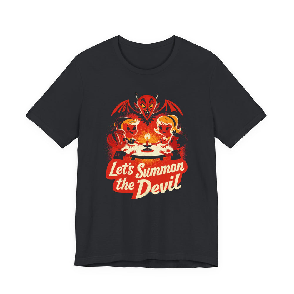 Let's Summon The Devil Retro Men's Halloween Classic Fit Tee